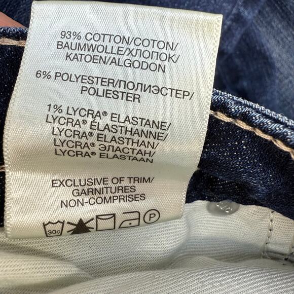 Silver Jeans Women's 30x22.5 (10) Dark Blue Suki Capris Distressed Preppy Summer - Picture 7 of 13